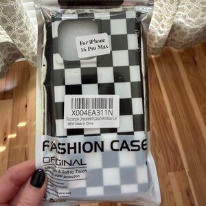 Rectangle Checkered Phone Case for iPhone 16 Pro Max
